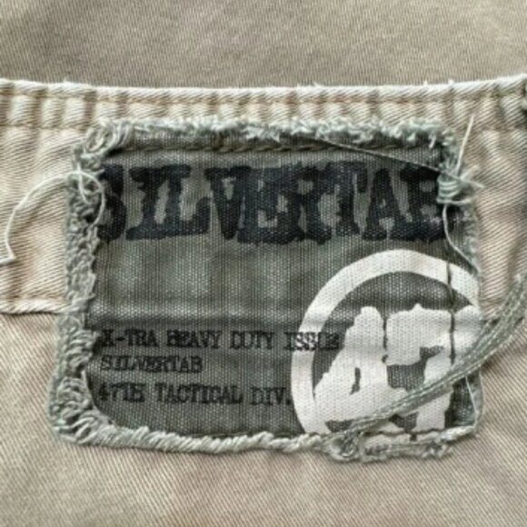 VTG Levi’s Silver Tab Pants Mens 36x32 Khaki Baggy Wide Leg Cargo Skater Y2K - Picture 3 of 11